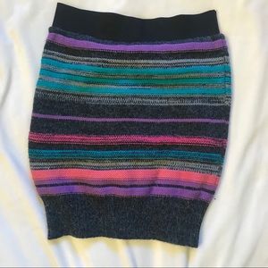Striped sweater skirt